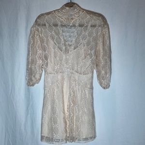Free People Lace Dress with cutout back